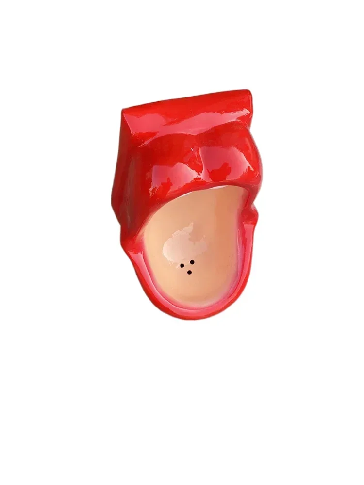 Exaggerated mouth shape, exotic charm, sexy creativity, toilet, red lips, urinal cup, urinal basin, high-quality and hot selling