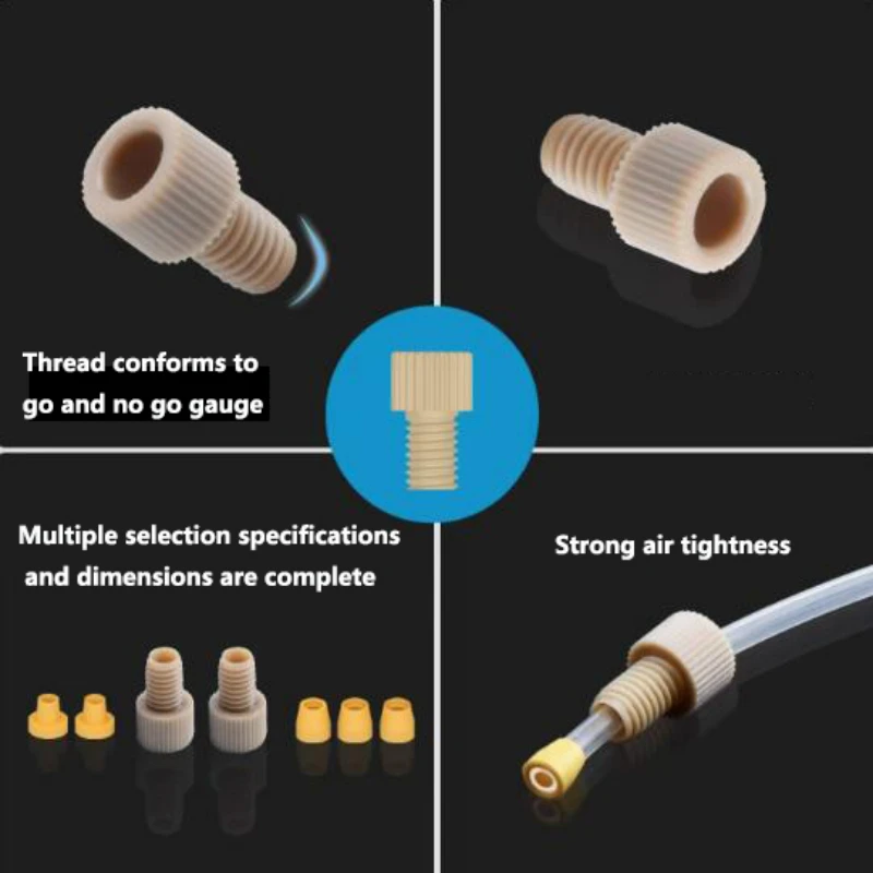 Peek Sleeve Joint 1/4-28unf Shimadzu Agilent Ring Back Taper Connector Inverted Cone Joint Peek Barb Fitting