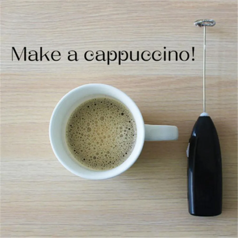 

Электрический вспениватель молока из нержавеющей стали, ручной миксер для эспрессо, кофейный вспениватель для латте