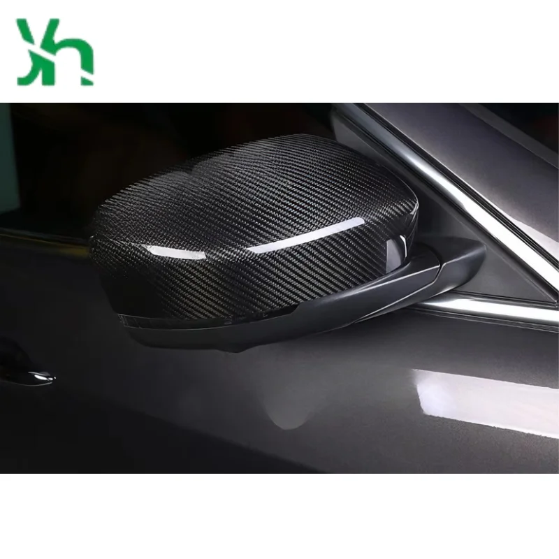 لمازيراتي ليفانتي (2016-) الملحقات الخارجية ألياف الكربون الرؤية الخلفية غطاء مرآة جانبية مرآة جانبية من ألياف الكربون الحقيقية #4