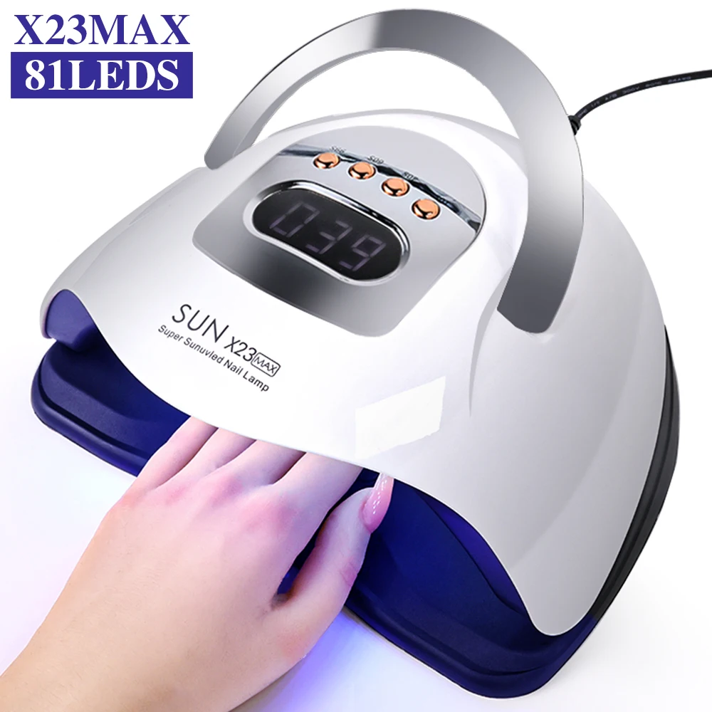 Sécheur professionnel de lampe UV pour Nail Art, 81led, avec 4 minuteries et capteur automatique, lampe de polymérisation, outil de manucure pour vernis à ongles en Gel