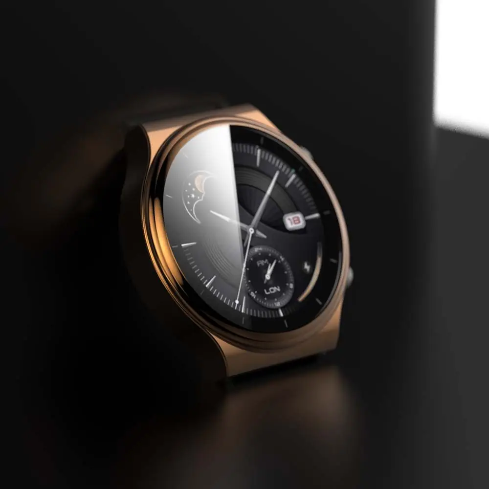Clear TPU กรณีป้องกันหน้าจอป้องกันสมาร์ทวอท์ช Protector กรอบนาฬิกาสําหรับ Huawei watch gt 2 pro กรณี