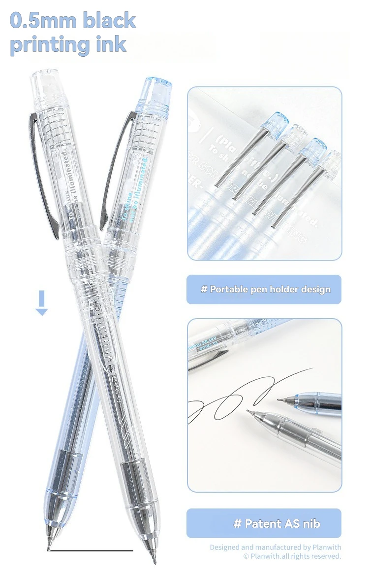 Control Tira Pen Einfaches Kreatives Hochwertiges Gelstift-Kombiset mit 0,5mm Hitzeradierbaren Nachfüllungen – Detail 9