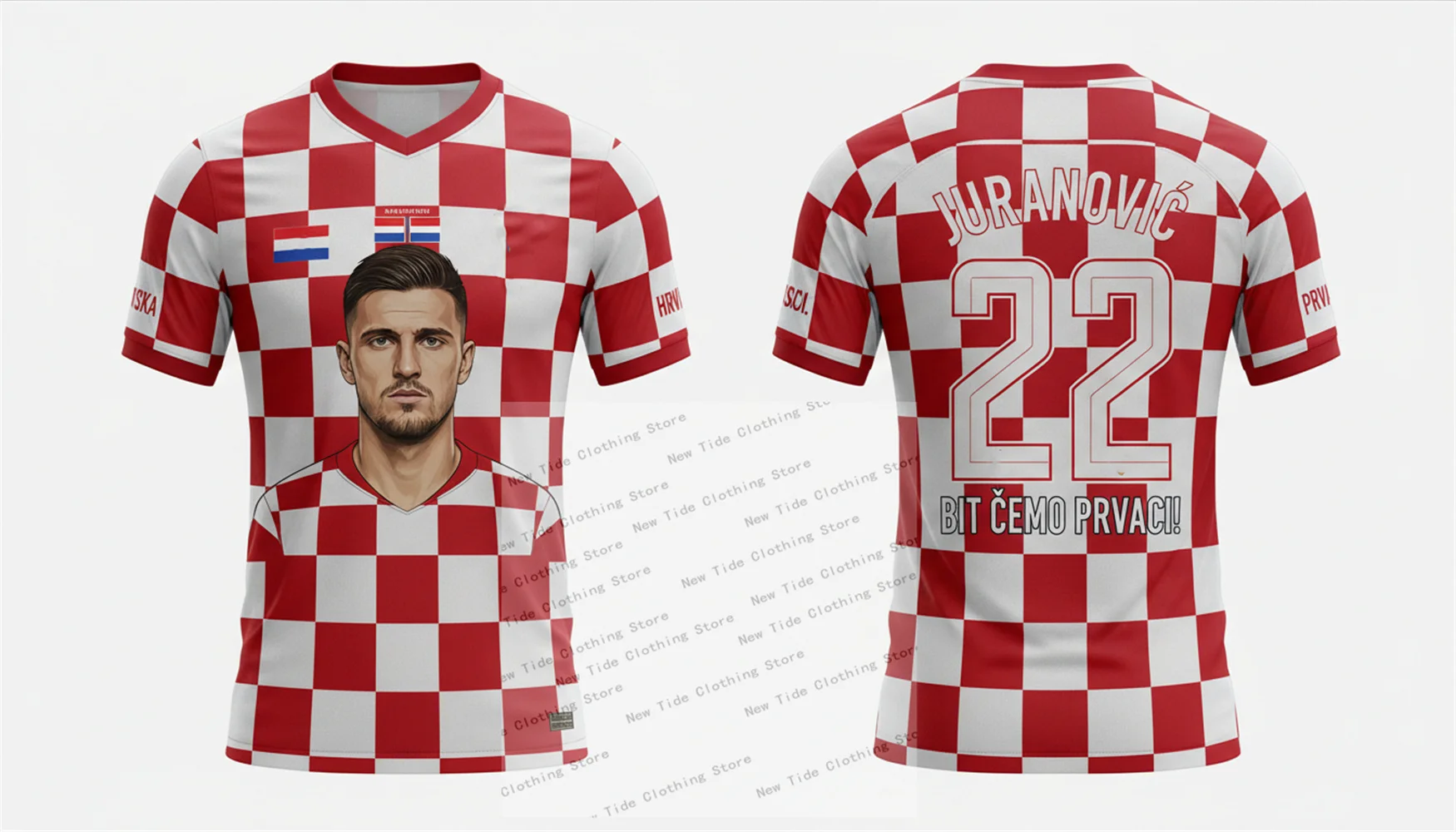 كرواتيا 2026 كرة القدم لكرة القدم جيرسي وتي شيرت للرجال المشجعين سوف نكون أبطال - ملابس نمط المعجبين تظهر دعمك 2 #3