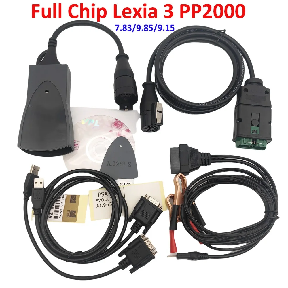 

For Citroen/Peugeot Diagbox V9.15 Full Chips Gold Edge Lexia3 PP2000 PSA XS Evolution V7.83 Lexia Top Firmware 921815C Lexia 3