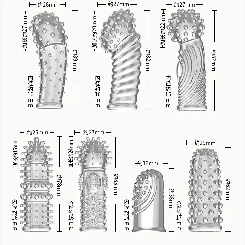 Mangas de dedo para estimulación del punto G, Juguetes sexuales de masaje de clítoris para mujeres, anillos de pene, retraso sexual, juegos de parejas, condón reutilizable retardante