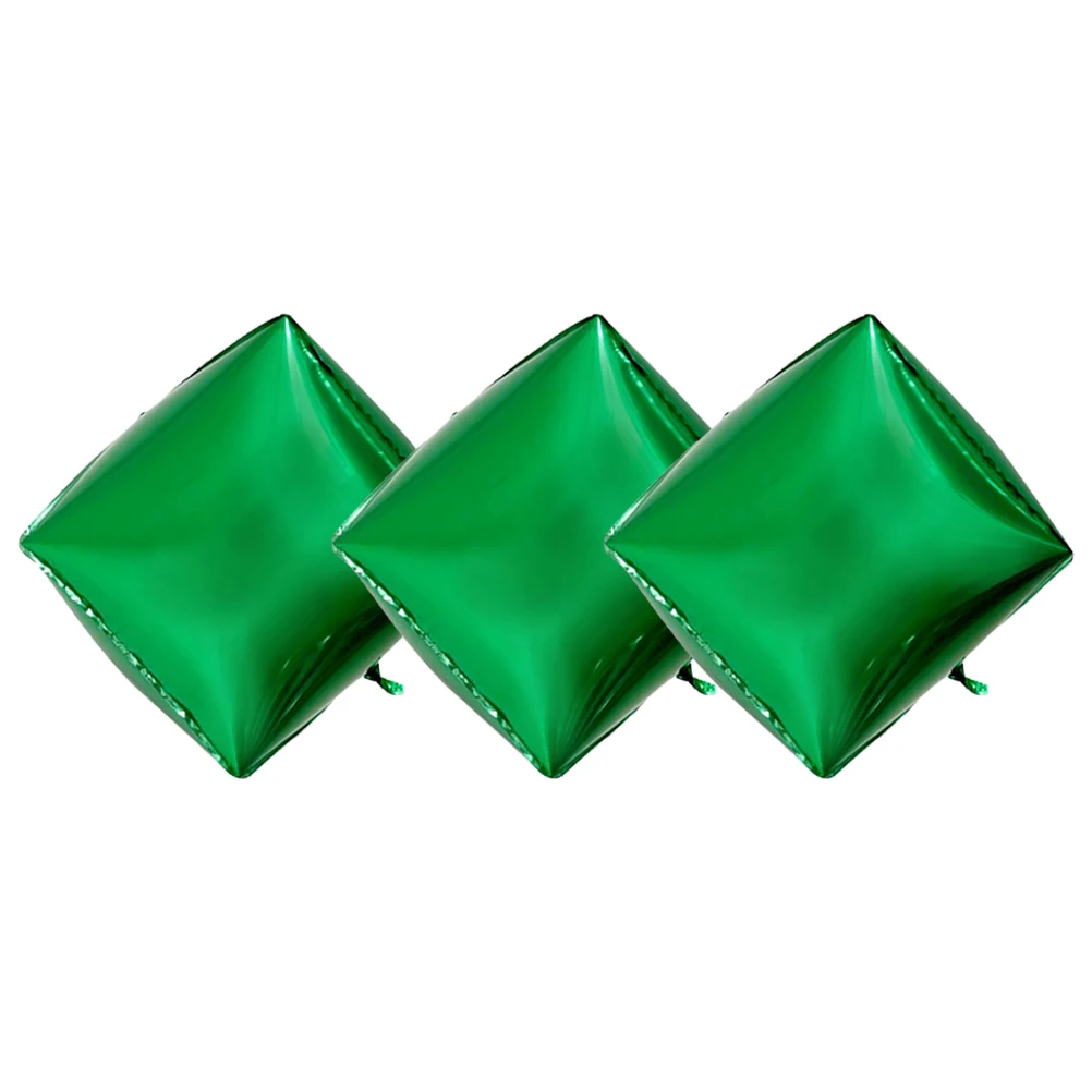 

3pcs Aluminum Film Balloon Birthday Party Square Foil Balloons 4D Design Photo Props Table Decor Festive Supplies