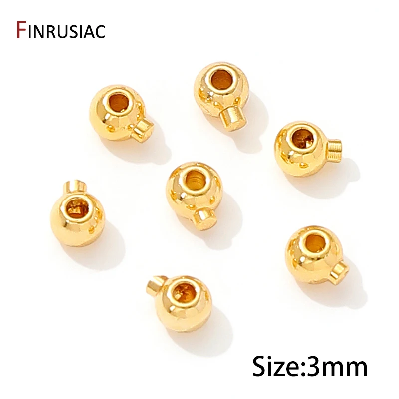 18K vergoldete Messing-Positionierungsverschlüsse Stopper Spacer Bead Crimp End Beads, Lampen für Schmuck, DIY-Schmuckherstellungszubehör – Detail 19