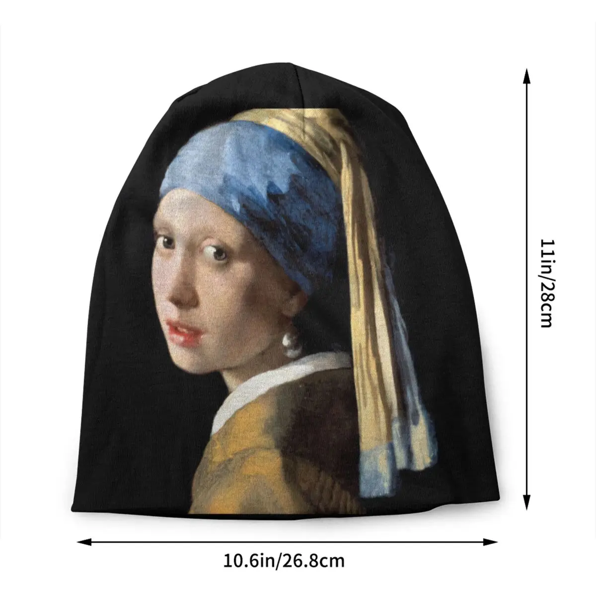 Girl With A Pearl Earring Skullies Beanies Caps For Unisex Winter Warm Knitted Hat Vincent Van Gogh Painting Bonnet Hats