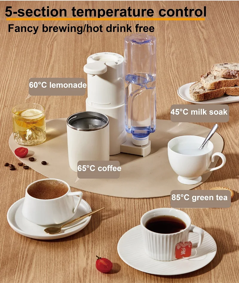 Distributeur d'eau chaude instantané pliable 2000W, Portable, contrôle rapide de la température de l'eau chaude, pompe à eau électrique, chauffe-eau chaud à 5 vitesses