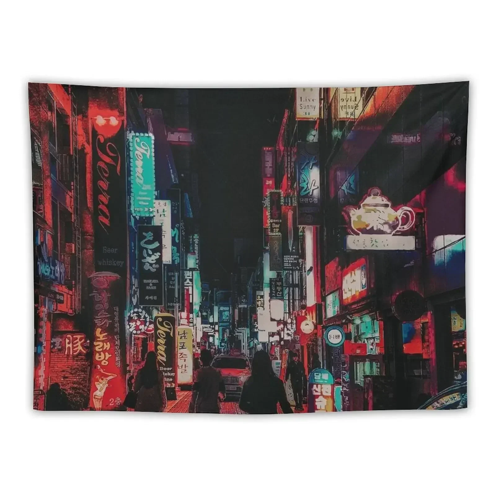 

retro nights Tapestry Wall Deco Aesthetic Room Decor Korean Wall Hanging Wall Tapestry