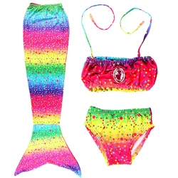 Kids Mermaid Tail for Girls Mermaid Swimsuit for Swimming Children Beach Bikini Suit Costume for Birthday Pool Party Gift