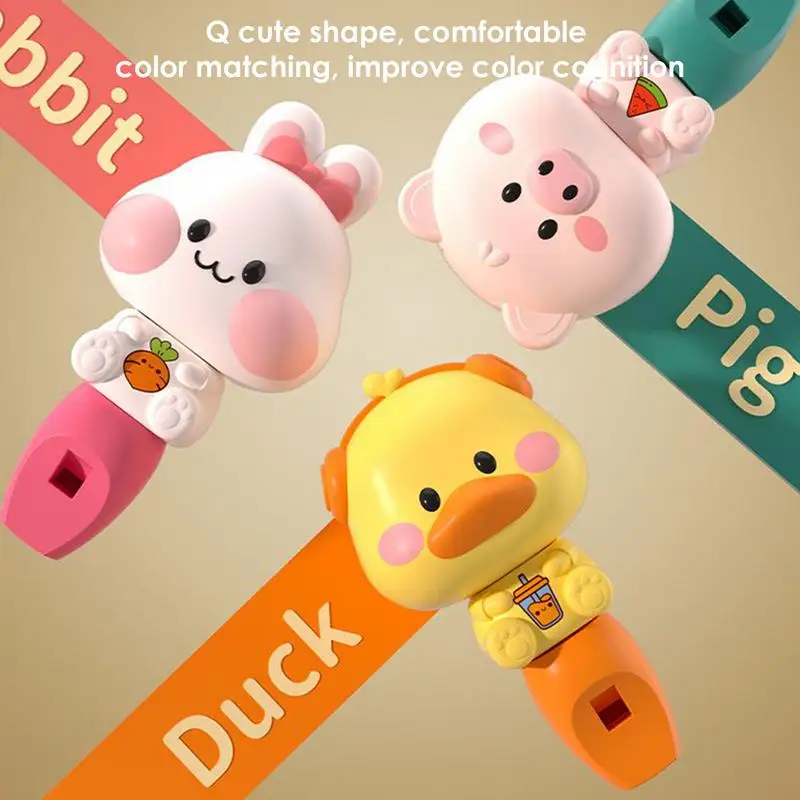 Crianças trompete pequenos assobios dos desenhos animados animais forma instrumentos musicais engraçado golpe chifre aprendizagem brinquedos educativos crianças presentes