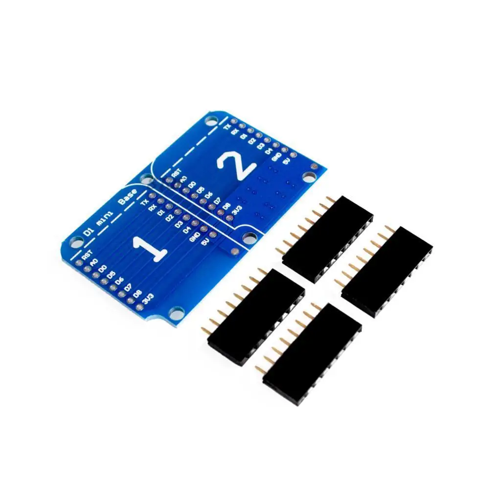 Double Socket Dual Base Shield for D1 Mini NodeMCU ESP8266