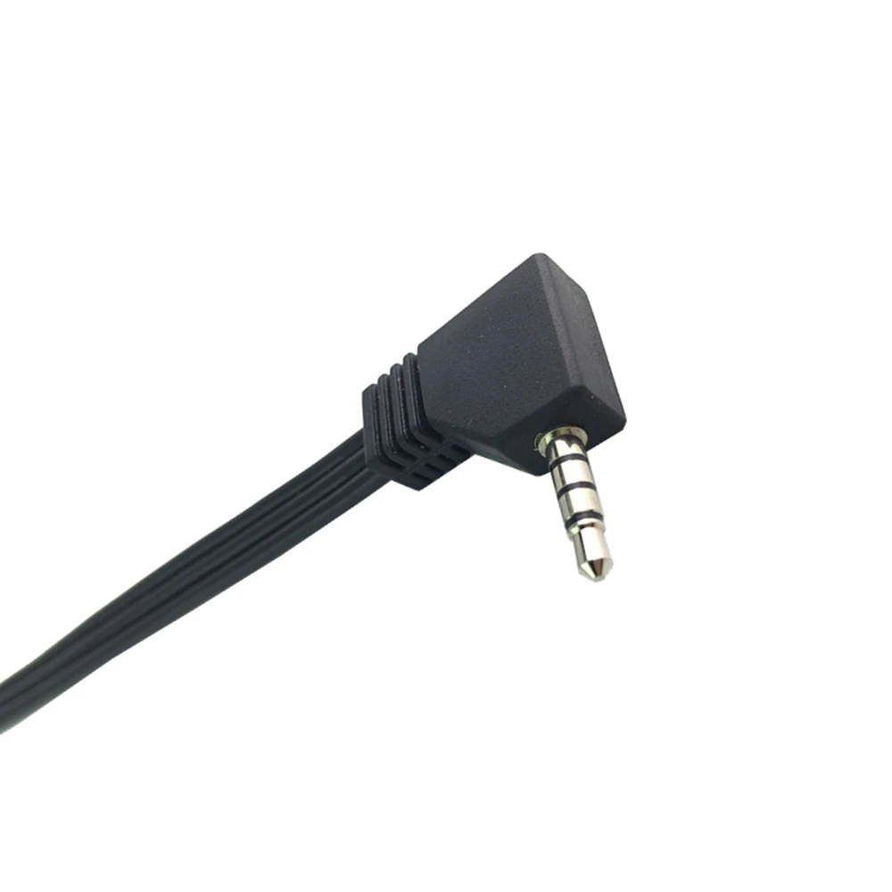 Kabel steker adaptor Audio, kecepatan tinggi 90 derajat 3.5mm Male Jack ke 3 RCA soket Plug Adapter Audio AV kabel kawat