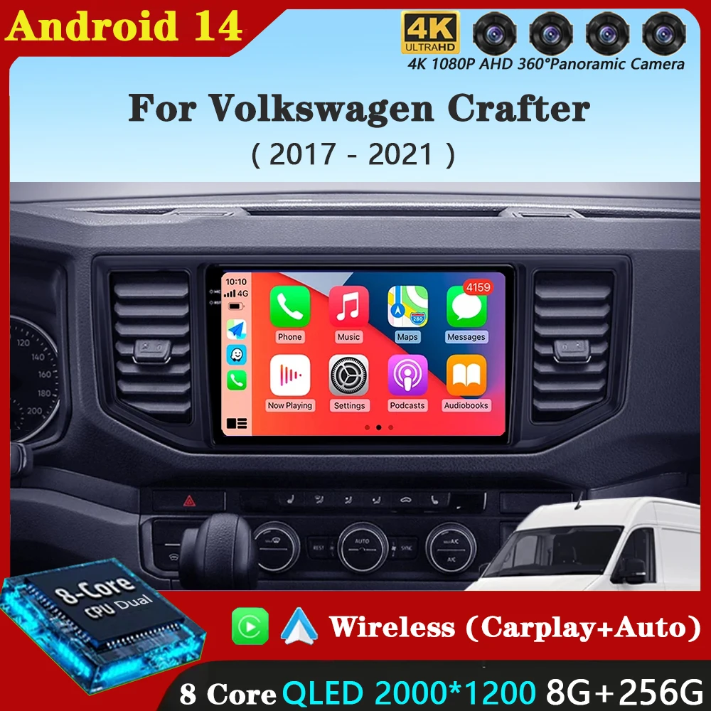 

Android 15 For Volkswagen Crafter 2017 - 2021 Car Radio Multimedia Video Player Navigation GPS Android No 2din 2 din dvd 4G+WIFI