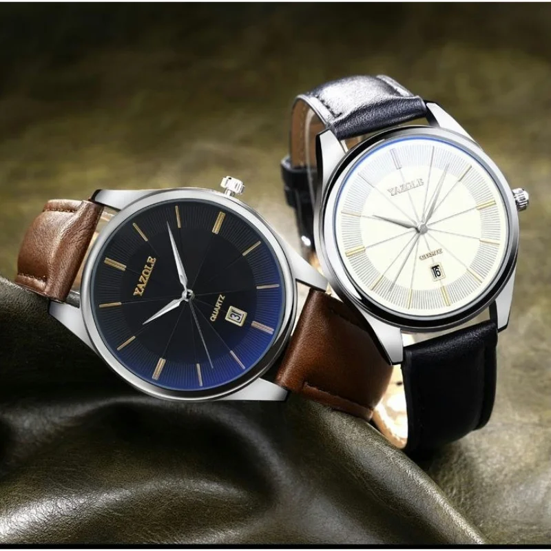 Men's Quartz Watch Basic Collection Series with 41mm Dial and Date Just Calendar Function Microfiber Strap Waterproof 30M