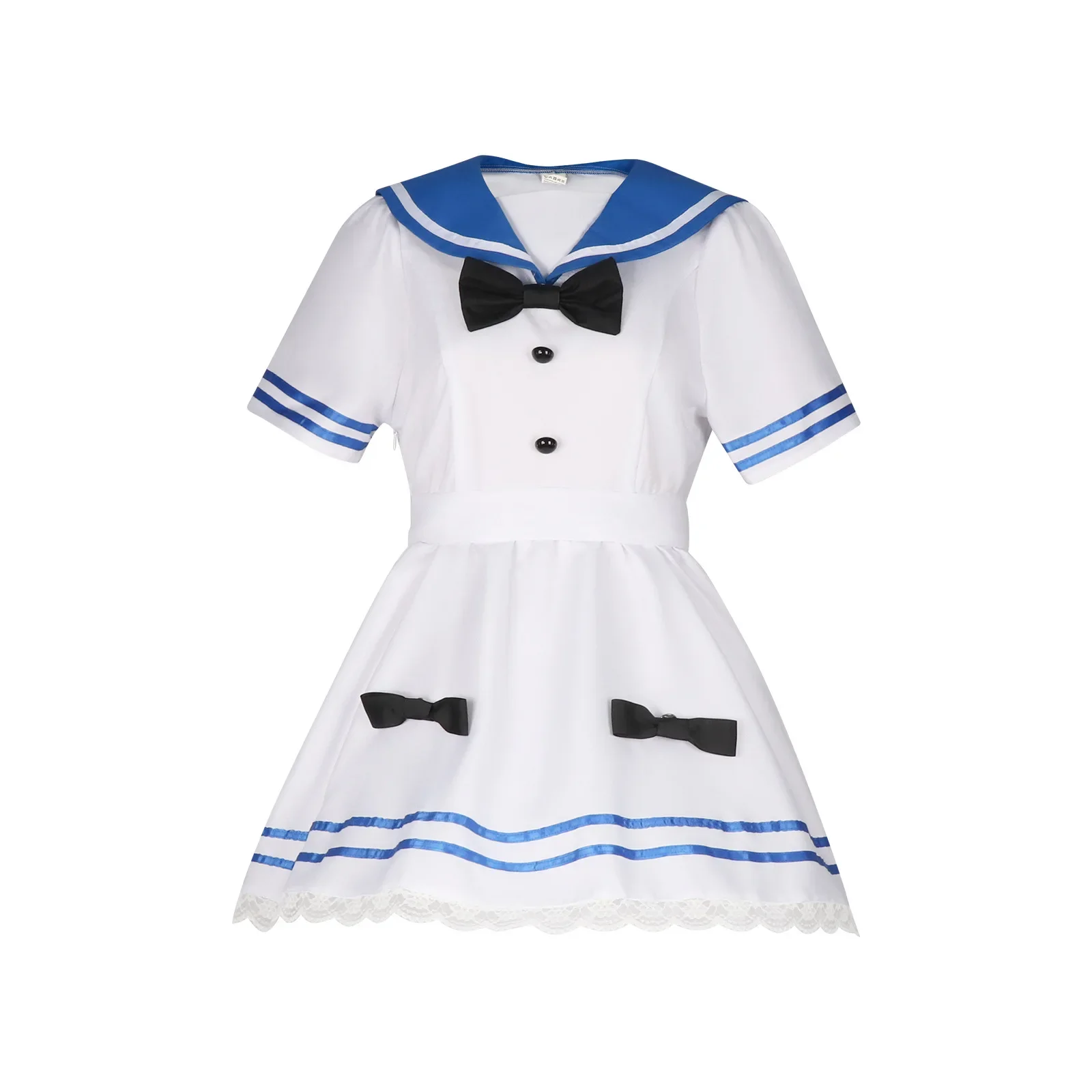 

Anime Panty Stocking with Garterbelt Cosplay Costume White Sailor Suit Dress Woman Sexy Campus Suit