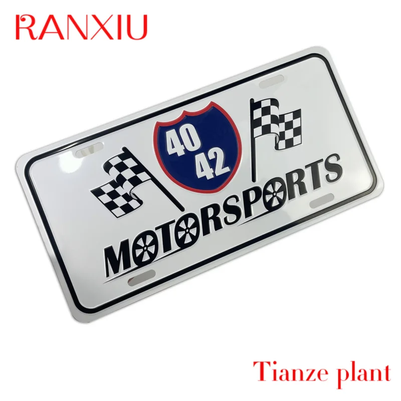 Custom Custom Logo Embossed Car Number Plate Souvenir Metal Aluminum Car License Plate Decorative Car Plates