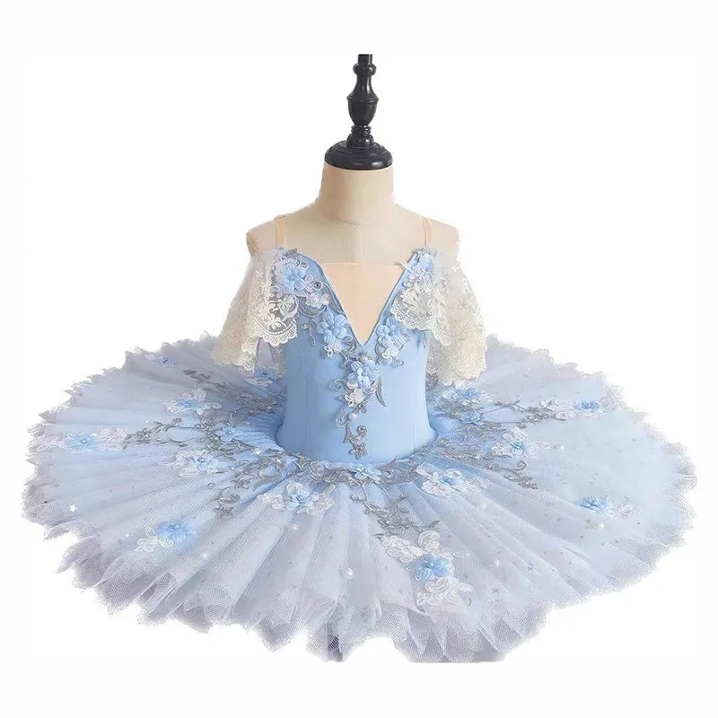 professional-ballet-tutu-for-children-kids-pancake-platter-tutu-little-swan-dance-costumes-adult-women-stage-performance-dress