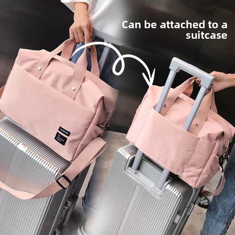 lightweight-travel-companion-handbag-suitcase-cover-short-trip-luggage-storage-small-travel-bag-nylon-material-no-rod-included