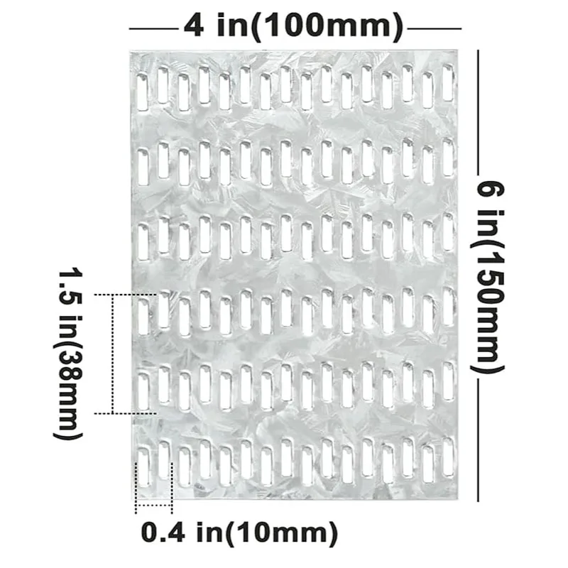 10Pcs Truss Plates 4x6 Inch, Pronged Truss Mending Plate with Nail Teeth, Mending Plates for Wood Roofing