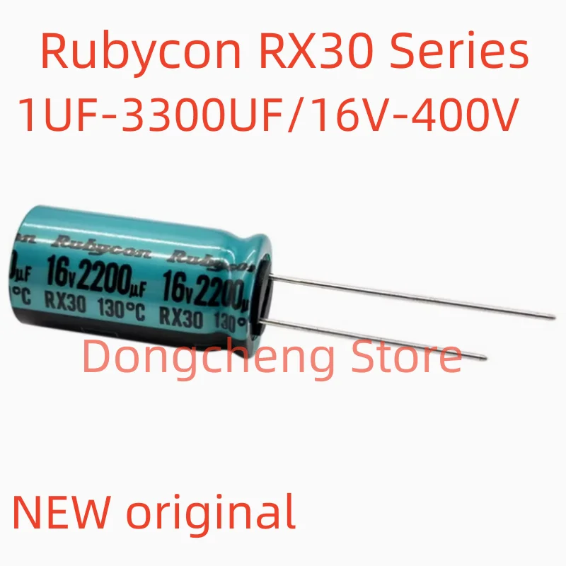 

10pcs/Lot Rubycon RX30 Series 130 ℃ DEC Degree Electrolytic Capacitor 16V 25V 35V 50V 63V 100V 400V 10UF 47UF 220UF 330UF 470UF