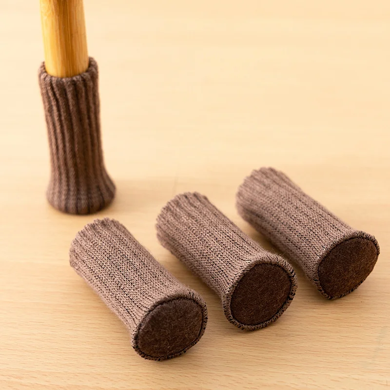 4/16 Stuks Stoelpoten Sokken Gebreide Meubels Voeten Vloerbeschermers Anti-slip Pads Stille Dikker Tafel stoel Been Sokken Covers