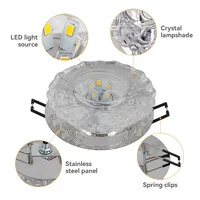 LED Crystal Lamp Embedded Ceiling Light for Home Living Room Corridor Decorative Ceiling Lamp Porch Balcony Indoor Lighting 6