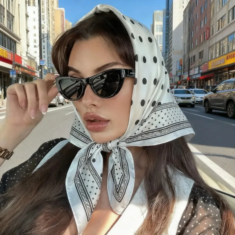 

2026 New Luxury Print Square Scarf Women 70*70cm Bandana Soft Hair Band Wrap Hijab Neckerchief Hairband Headband Foulard
