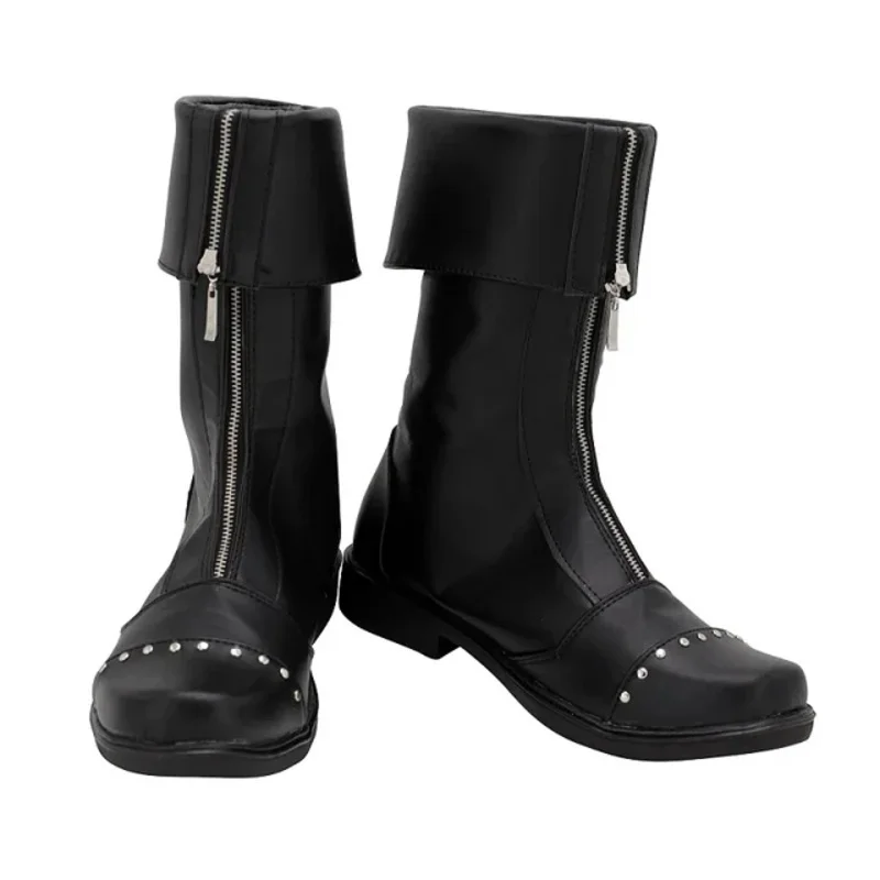 Final Fantasy VII Cloud Strife Cosplay Boots scarpe con doppia cerniera su misura per uomo