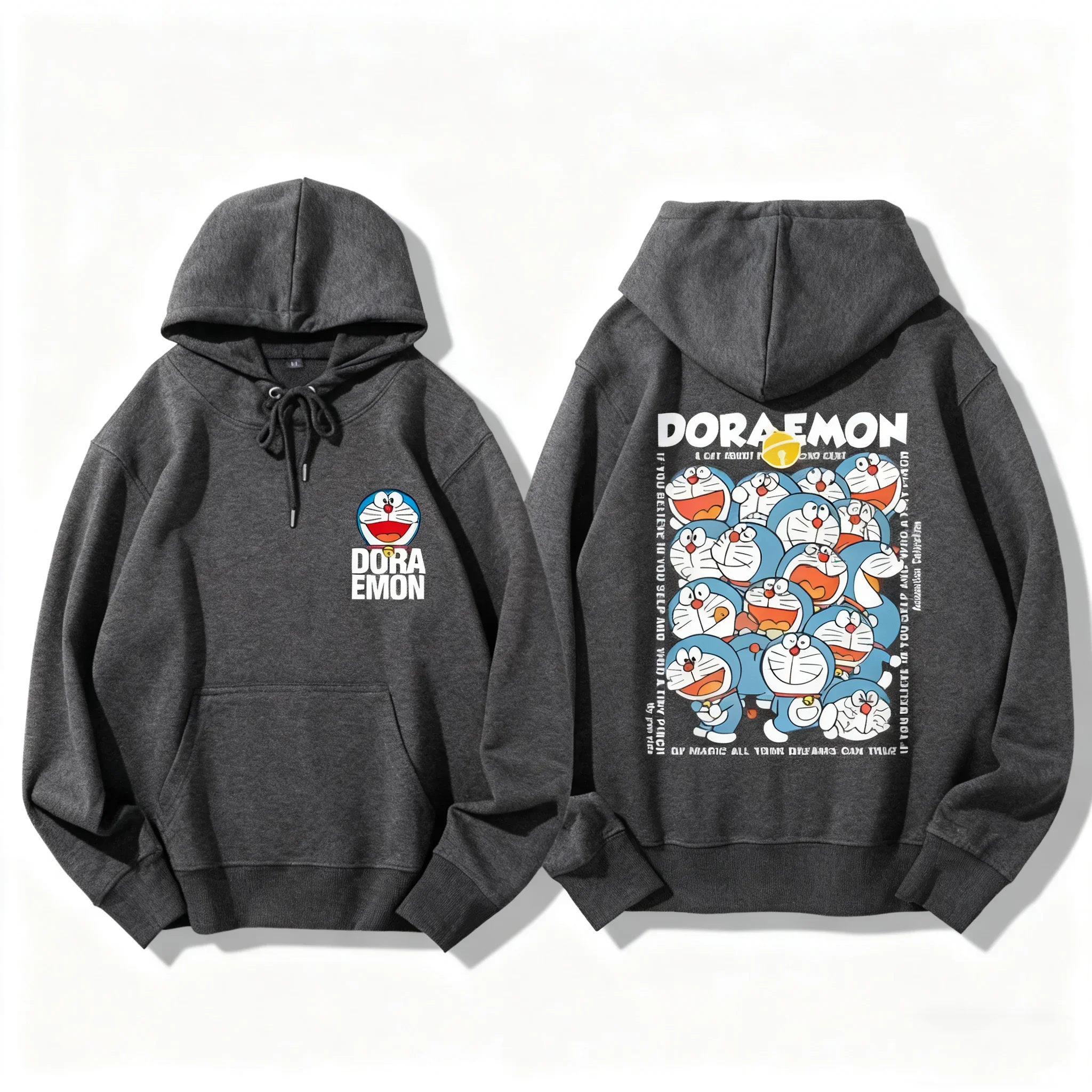 Sweat à capuche Doraemon de dessin animé, nouveau Style japonais, pur coton imprimé, sweat à capuche Cosplay pour hommes et femmes, manteau de sport à thème de Couple, 2026