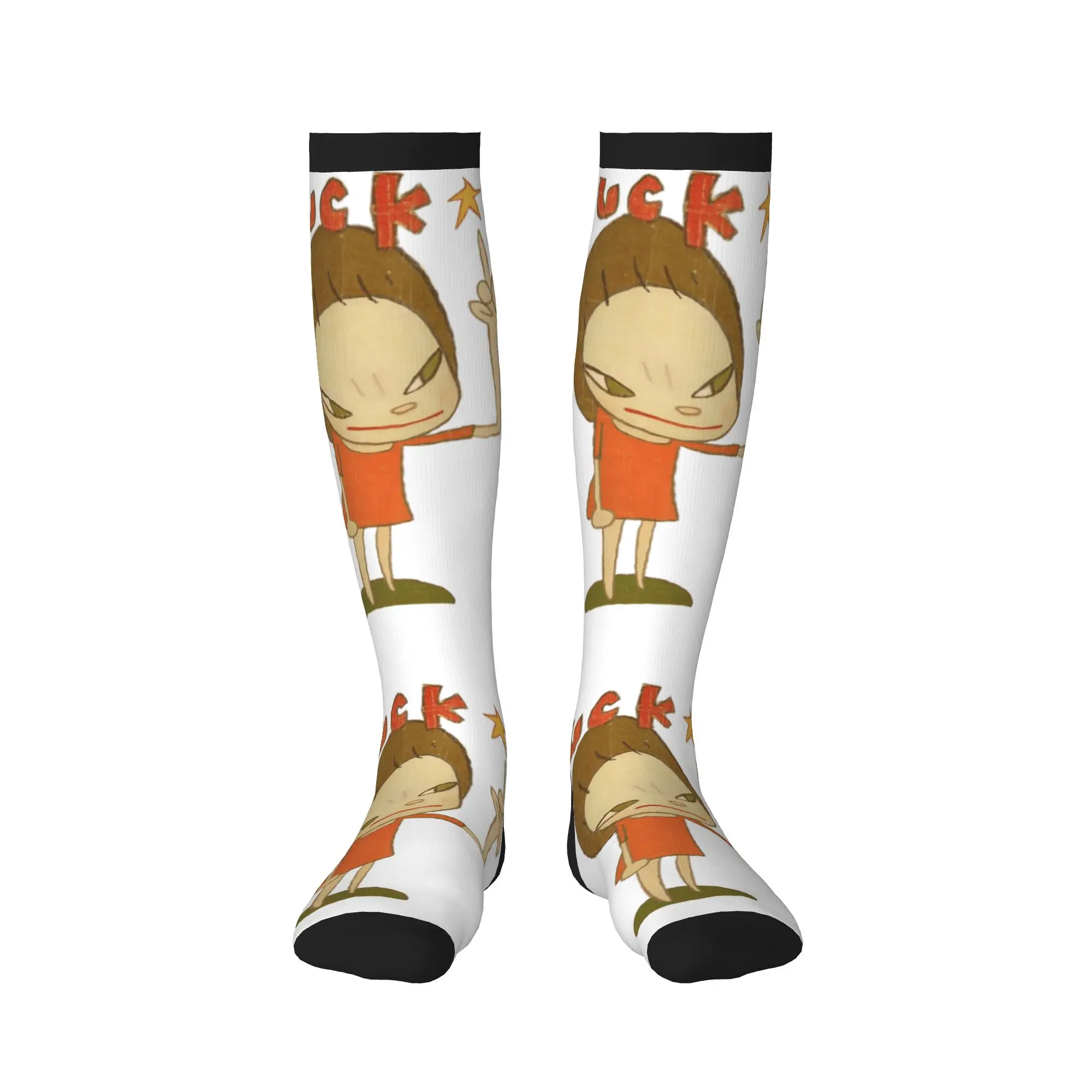 Fashion Printing Cartoon Manga Yoshitomo Nara Socks for Men Women Stretch Summer Autumn Winter  Sports Compression Socks