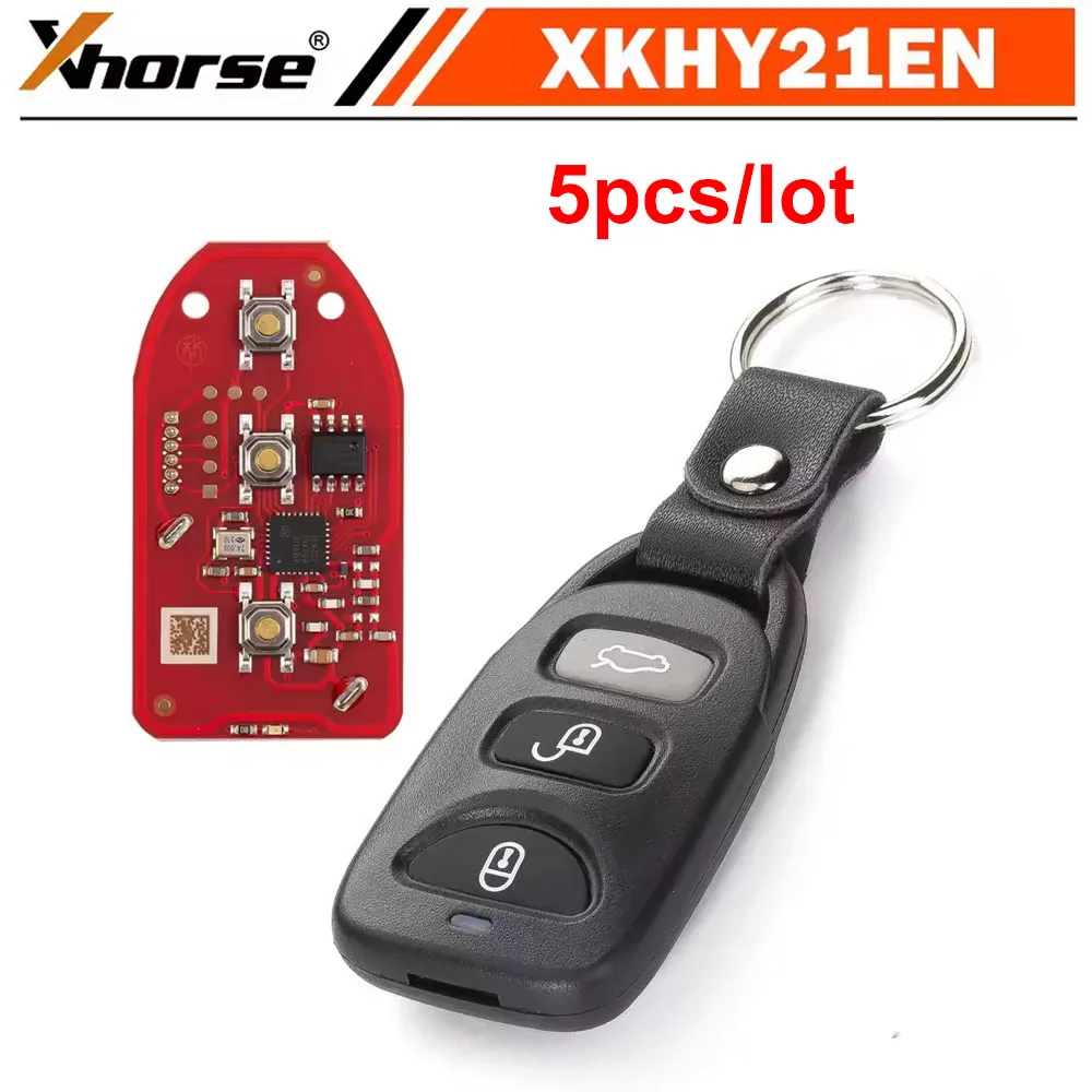 

5pcs/lot Xhorse XKHY21EN Wire Universal Remote Key for Hyundai 3+1 Buttons working with Xhorse VVDI Key tool