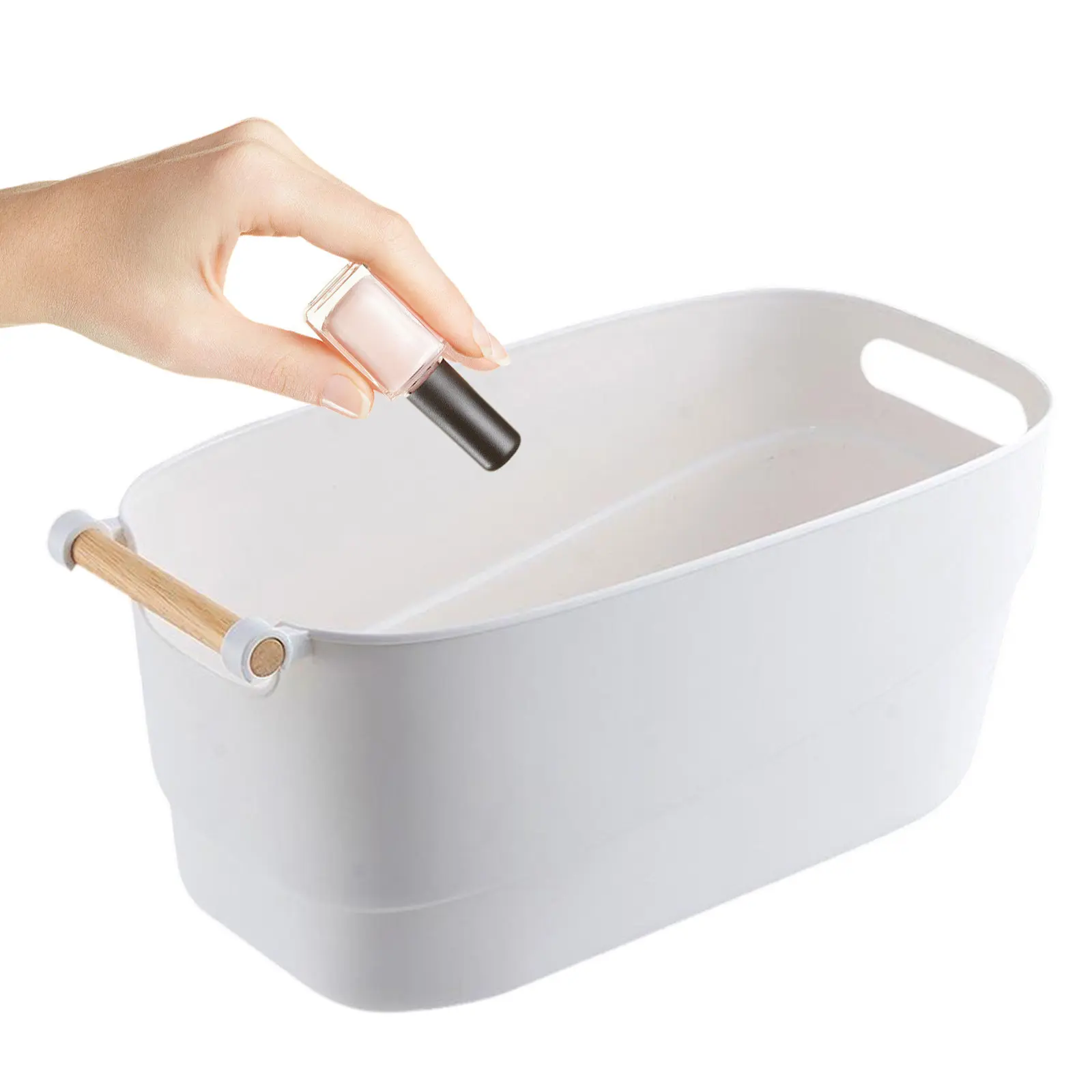 1個入り-マニキュア用ソーキングボウル-ハンドケア-ネイルアートボウル-和風ネイルサロン用品-高品質ppプラスチック-簡単洗浄