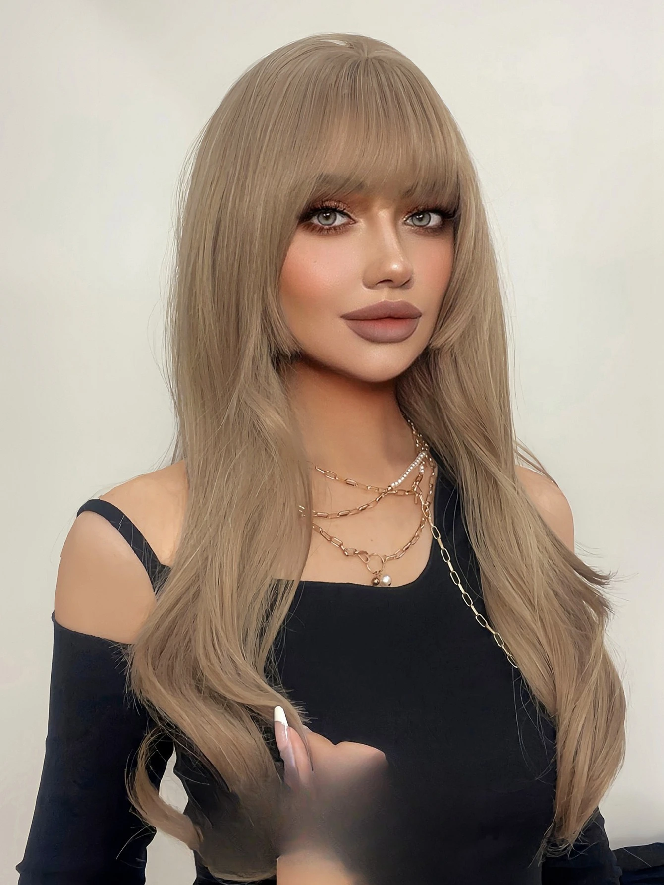 شعر مستعار أنثى طويل مجعد الشعر الأشقر تشى الانفجارات الأميرة قص فروة الرأس واقعية الطبيعية الكاملة القبعات #2