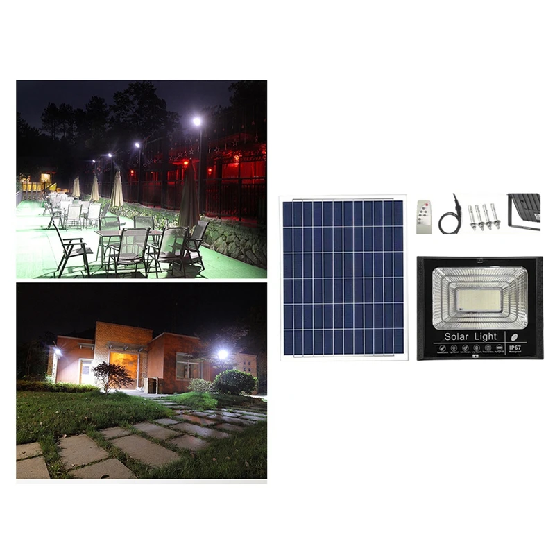 Солнечный прожектор Solarflood Controllight 114LED 65 Вт наружное водонепроницаемое уличное освещение с регулируемым углом дистанционного управления