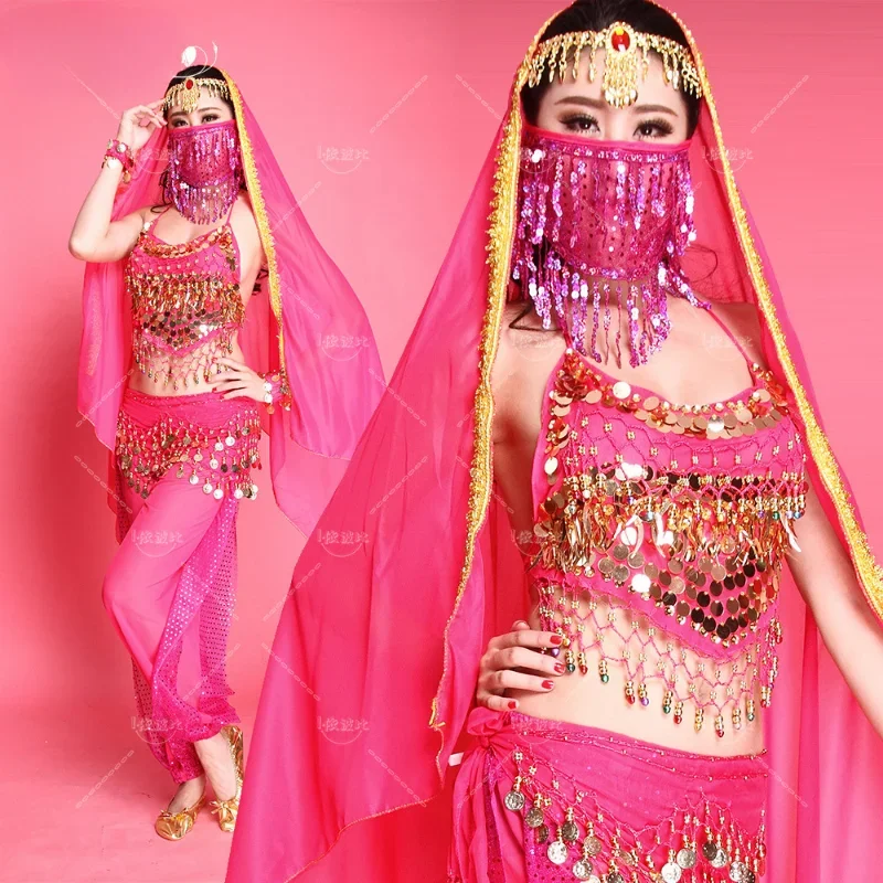 

Adult Belly Dance New Outfit Indian Dance Costume Set Stage Show Highlights Pants Set Belly Dance Costume