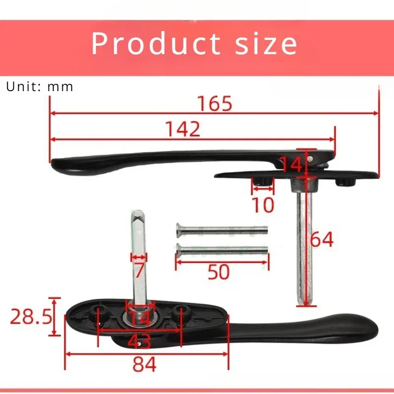 Diamond Mesh Screen Window Invisible Handle Flat Window Folding Sliding Door Sword Shaped Low Lock Hidden Handle