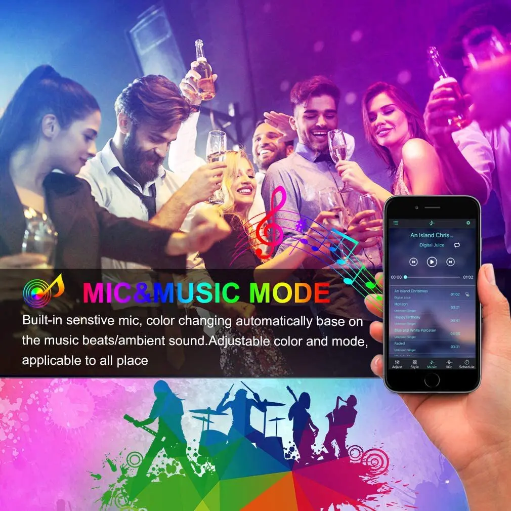 DC12V 5050 TUYA Smart Controller RGB LED Strip Dimmer IR Remote Bluetooth WIFI Control Work with Alexa Google 5M 10M 15M 20M