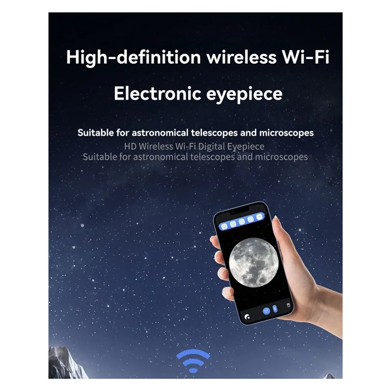 FFYY-2.4GHZ 2 مليون بكسل تلسكوب فلكي HD العدسة الإلكترونية تسجيل الصور واي فاي الهاتف الكمبيوتر المجهر