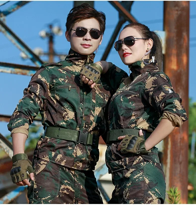 Camouflage Suit Husband Work Wear Suit Unisex Uniforms for Men Outdoor Hunting Tactical Suit Summer Tactical Clothing