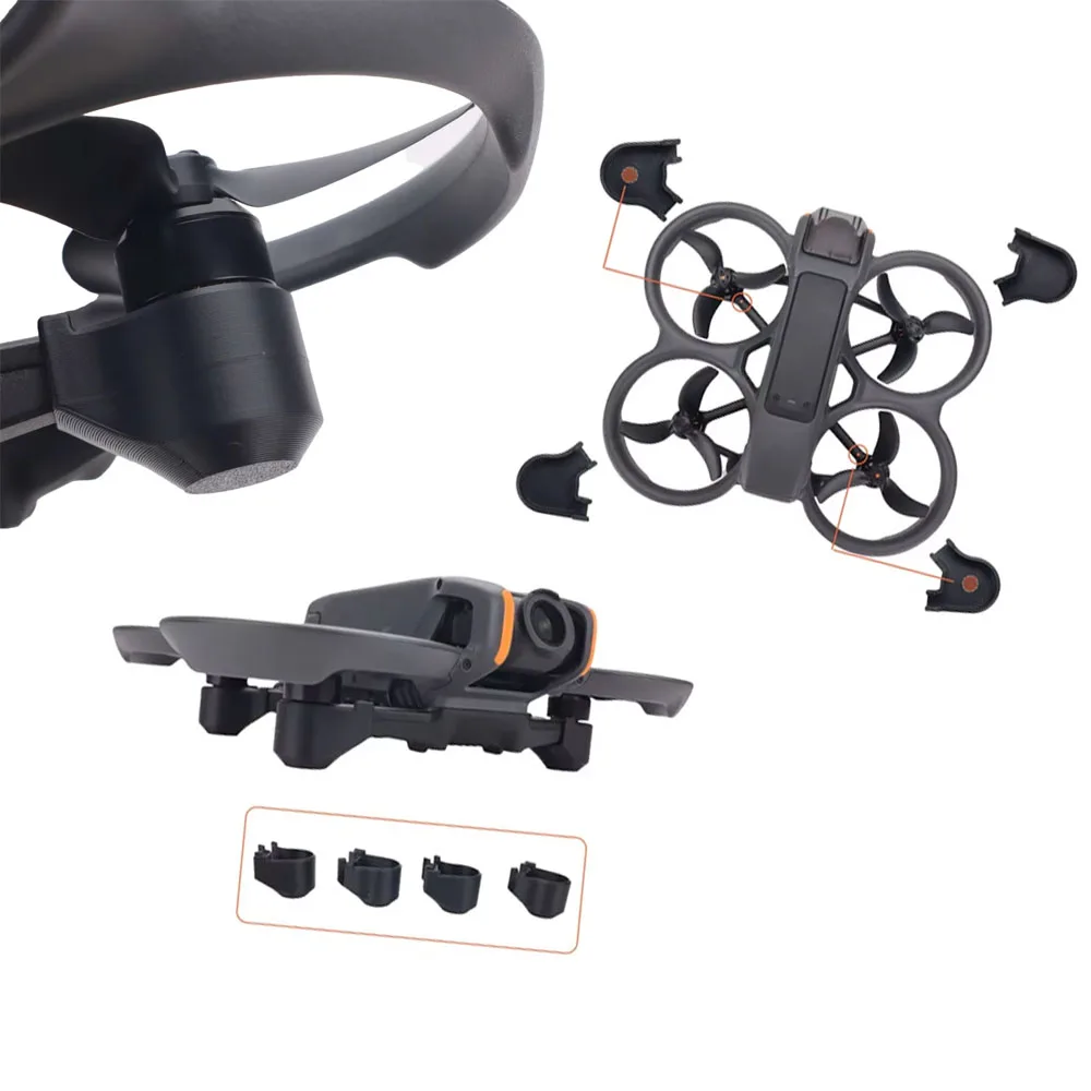 

Landing Gear Protector for DJI Avata 2 Prevent Bottom Wear and Tear Snap-on Protective Cover 4pcs Height Increased by 5mm Black