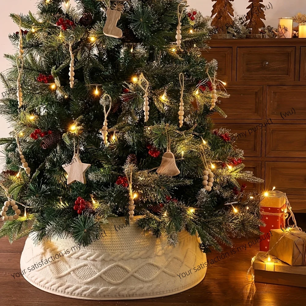 

1PCS Elegant Christmas Tree Skirt Christmas Decorations with Base Fabric Scene Decoration for Party Home