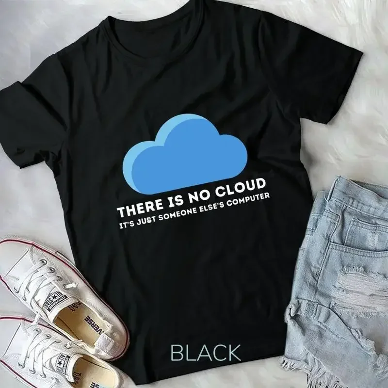 

Футболка унисекс с кодированием компьютерного научного программиста There Is No Cloud