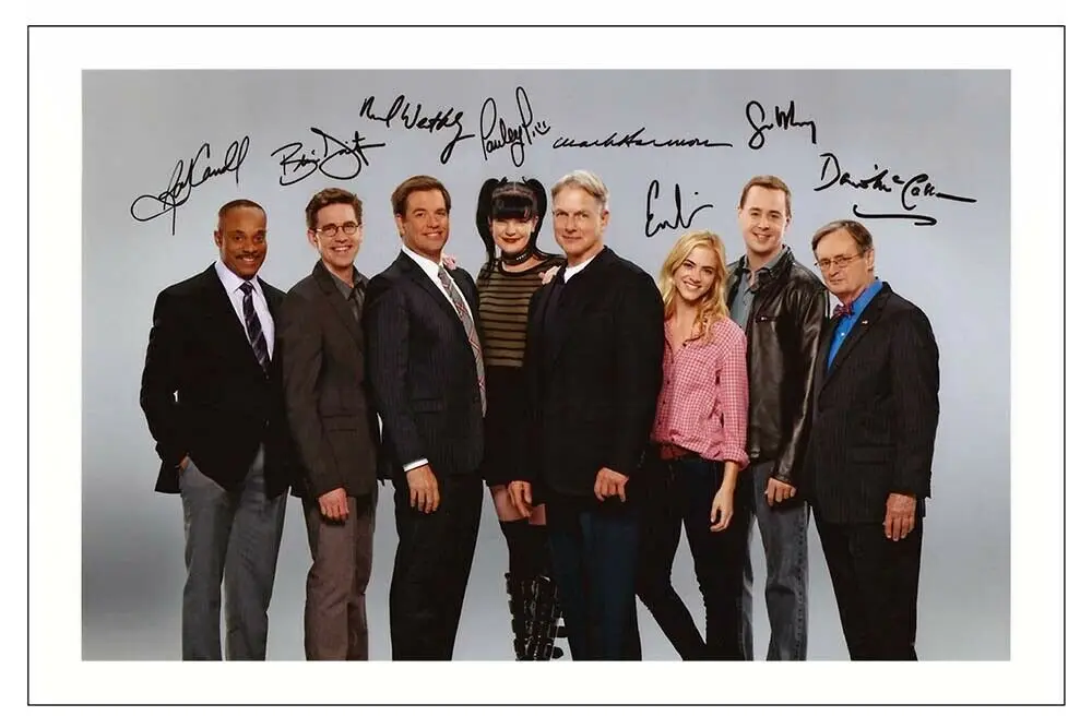 

NCIS CAST Signed, Art Film Print Silk Poster, Home Wall Decor