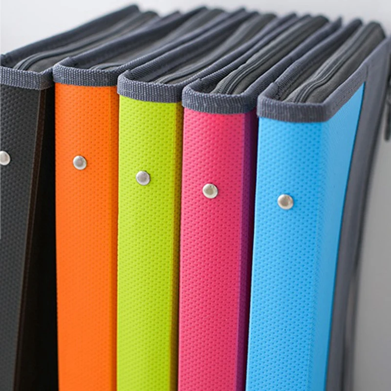 5 Pcs Expanding File Folder Candy Color File Storage Bag A4 Multi-Layer Organ Bag Stationery Storage For Office School