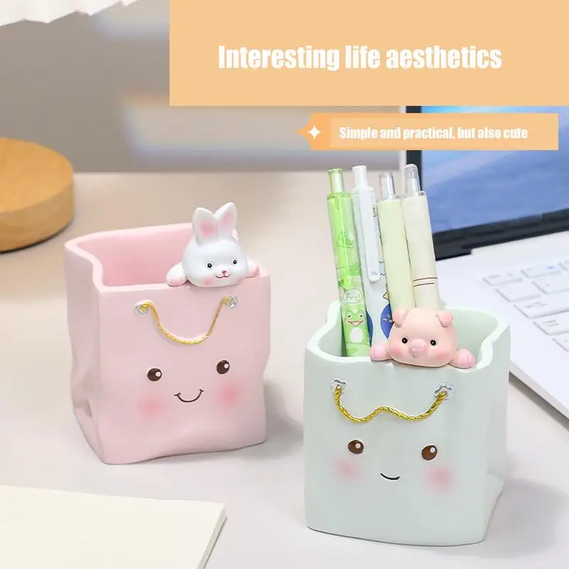 مكتب حامل القلم الرصاص الكرتون تخزين الحيوان قلم كارتون مكتب عرض قلم رصاص القرطاسية الحاويات ديكور المنزل لعلامة حاكم