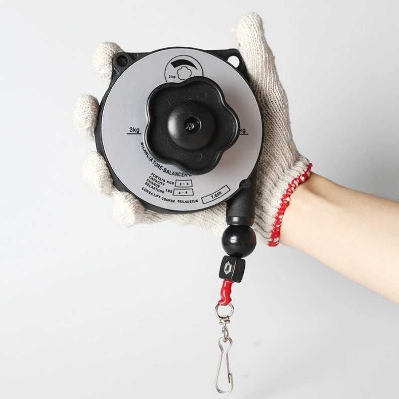 

Small metal shell Taiwan 2-3KG electric batch spring balancer tension wind batch spring balance crane DA-0001