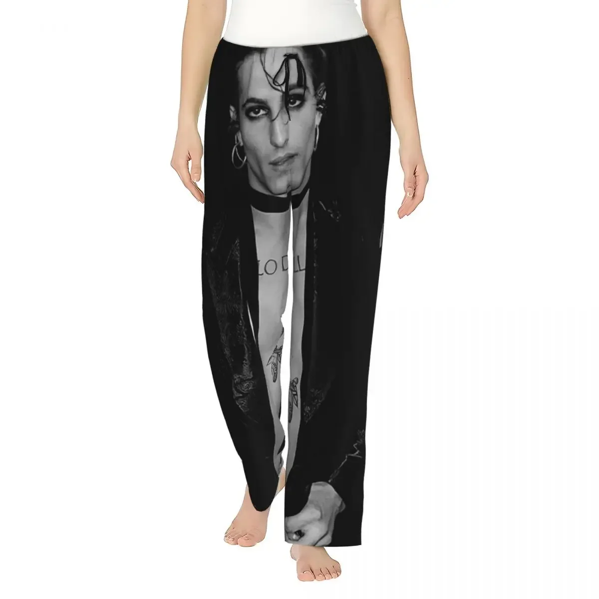 

Custom Damiano David Maneskin Women Pajama Pants Lounge Sleep Sleepwear Bottoms with Pockets